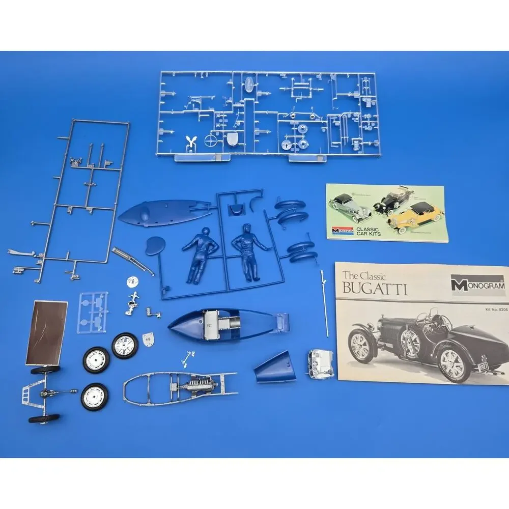 Monogram Classic Bugatti 35B Grand Prix Racer 1/24 Model Kit Partial Build w Box - Picture 2 of 11